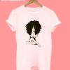 T-shirt Afro woman Praying pink