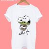 Snoopy and Baby Yoda Tshirt