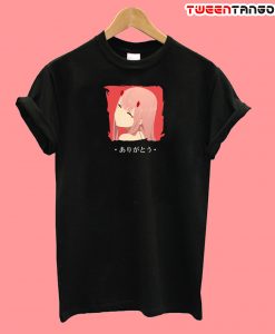 Zero Two from Darling in The Franxx Arigatou Kids TShirt