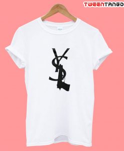 Yves Saint Laurent white gun T-Shirt