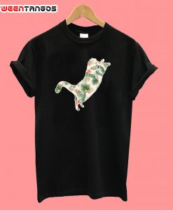 Persia Cat Hawaii Flowers T-Shirt
