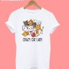 Grazy Cat Lady Cute Cats T-Shirt