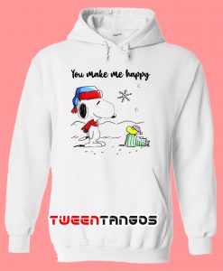 You Make Me Happy Snoopy And Woodstock Hoodie