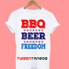 BBQ Beer Freedom America USA Party 4th T-Shirt