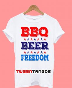 BBQ Beer Freedom America USA Party 4th T-Shirt