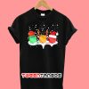 Crochet Santa Reindeer Christmas T-Shirt