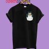 Adults Cute Pocket Snorlax T-Shirt Unisex Black T Shirt