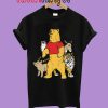 Pooh bear and friends gangsters t-shirt funny parody animal shirt