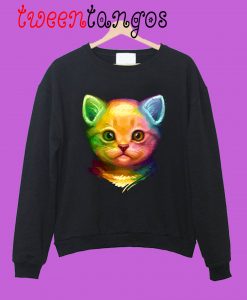 Kitty Colorful Painting Sweetshirt
