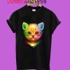 Kitty Colorful Painting T-Shirt