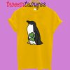 Penguin Holding Shamrock T-Shirt