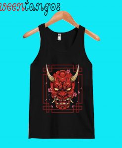 Japanese Art Oni Mask Demon Harajuku Devil T-Shirt Tank Top