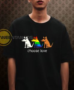 Choose Love LGBT Funny Dog Classic T-shirt