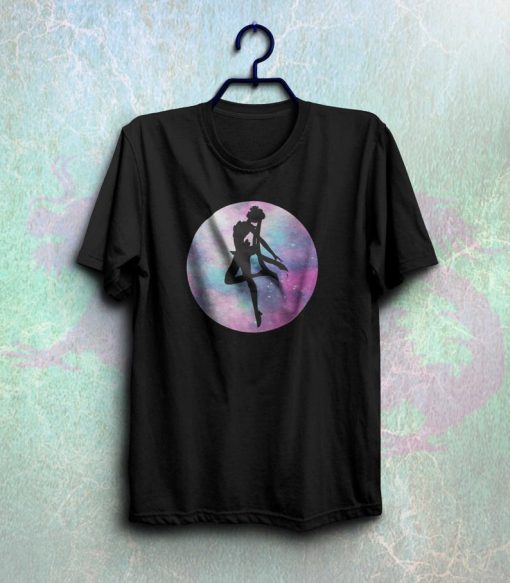 Sailor moon shirt in galaxy background texture t-shirt NF