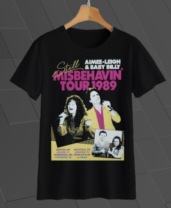 _Aimee Leigh and Baby Billy Misbehavin Tour 1989 t-shirt TPKJ1