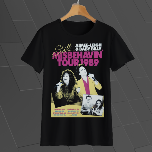 _Aimee Leigh and Baby Billy Misbehavin Tour 1989 t-shirt TPKJ1