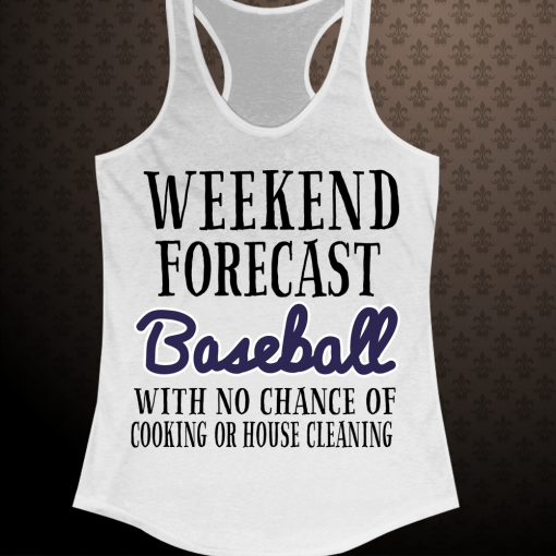 Weekend Forecast Baseball Tank Top White TPKJ1
