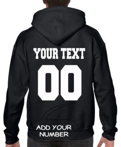 Custom HOODIE Sweatshirt Add Create Your Name Number Back