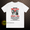 Nirvana in Concert ‘91 T Shirt