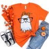 Cute Ghost with Glasses and Bandana Shirt