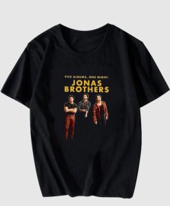 Jonas Brothers Band Five Albums One Night The Tour 2023 T Shirt